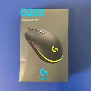 Logitech -G203 LIGHTSYNC Wired Optical Gaming Mouse with 8,000 DPI sensor -Black